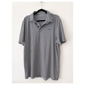 Lacoste Men’s polo striped‎ t shirt navy/white size xl